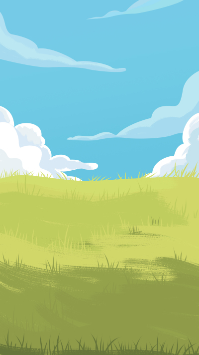 夏天草原白云蓝天