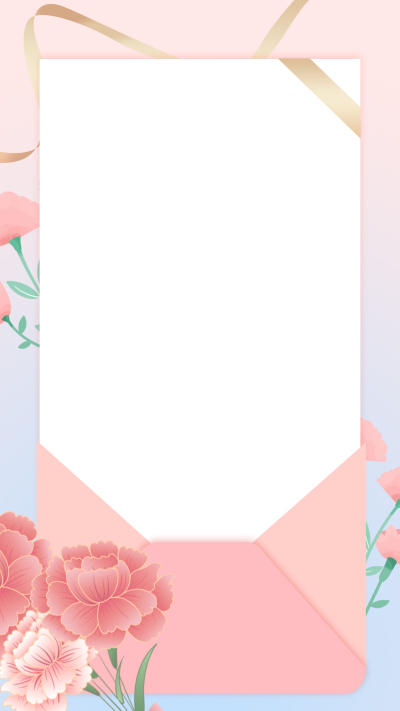 信封鲜花浪漫温馨背景