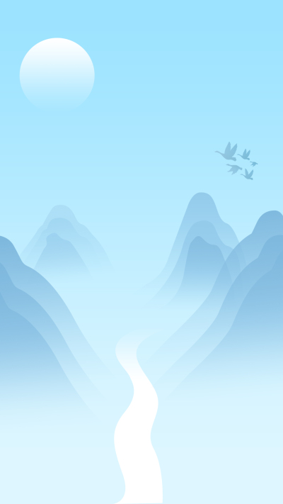 山水简易水墨古风背景