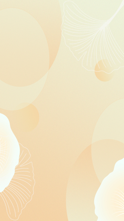 黄色渐变花朵线条背景