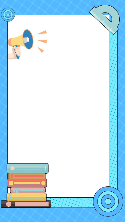 文具喇叭书本波点彩色背景