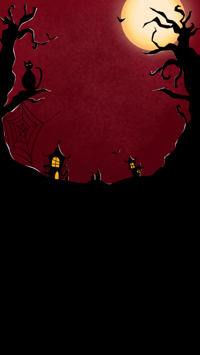 万圣节枯树背景枯木南瓜怪物幽灵