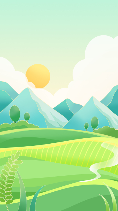 山川田园绿色草地背景