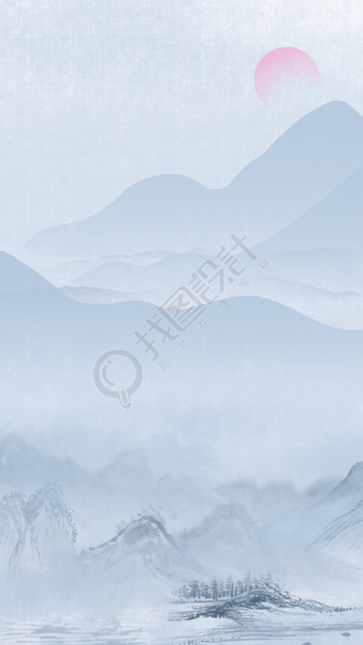 国风山水水墨风景图片
