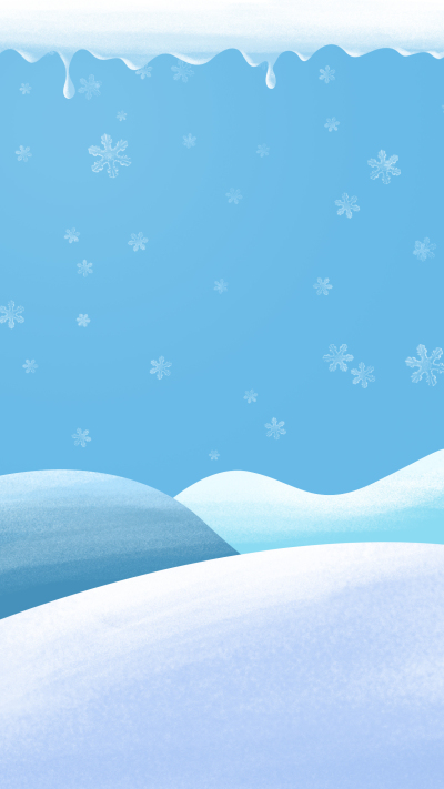 蓝色雪地冬季小雪背景