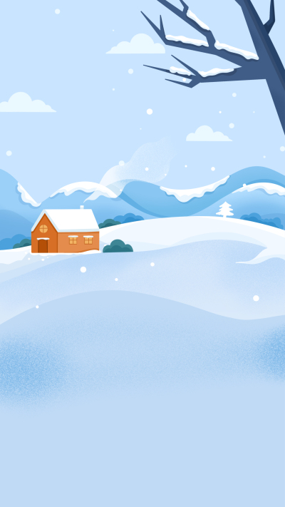 冬季雪地房屋积雪雪景背景图