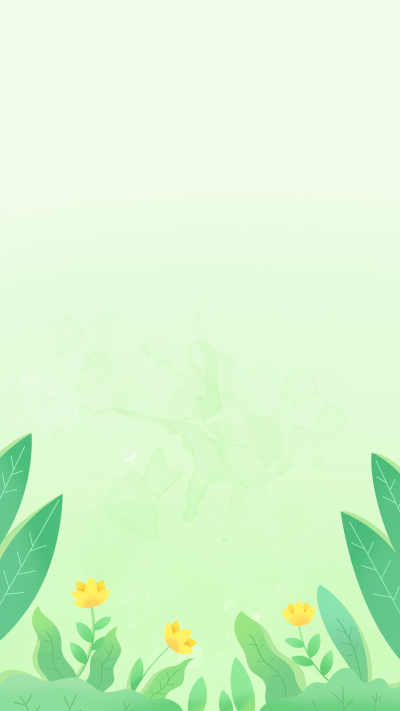 春天生机勃勃的花草背景 