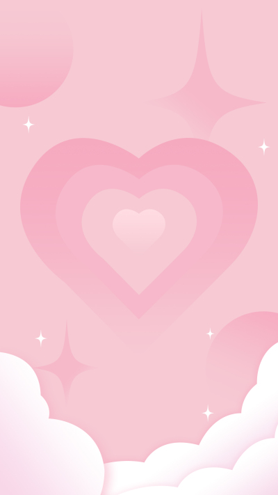 粉色爱心星星渐变背景
