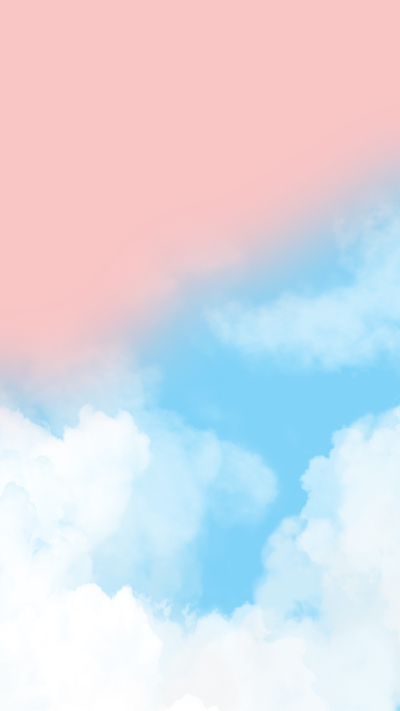 简约白云粉蓝柔和色调渐变背景