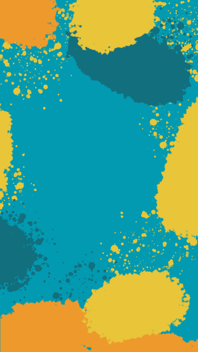 蓝底黄色橙色墨点背景