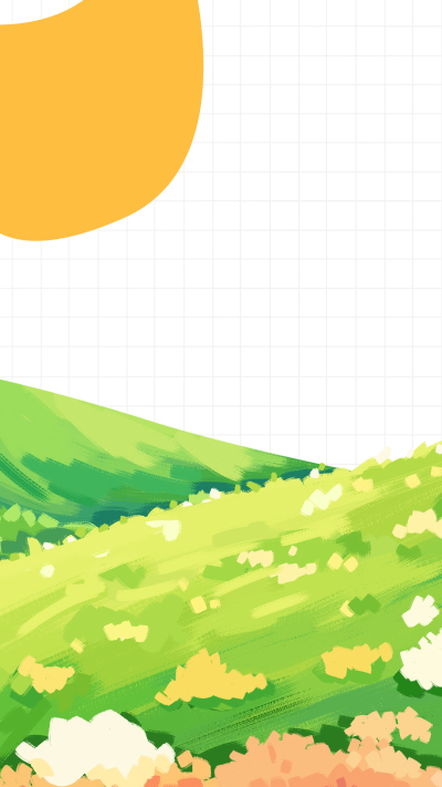 开满五颜六色小花的山坡背景