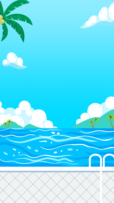 夏天清爽的游泳池唯美背景