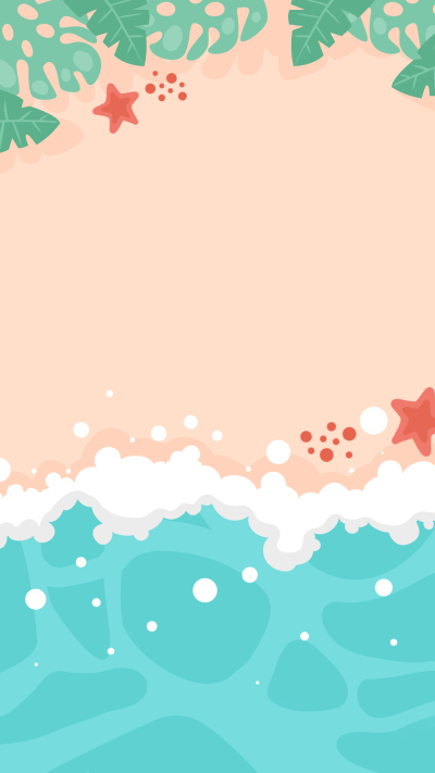 小清新海边度假白色浪花背景