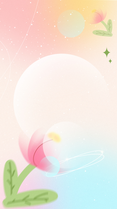 小清新粉色小花渐变背景图