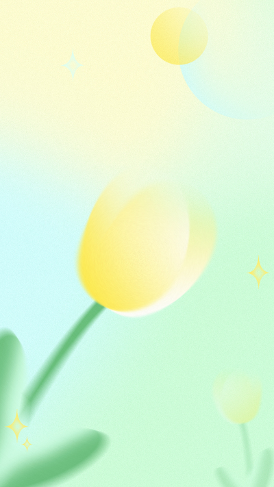 弥散风亮黄色小花背景