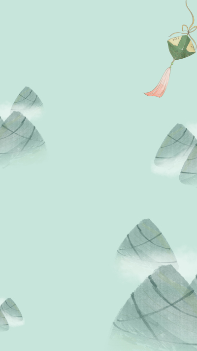 手绘端午节粽子香囊背景