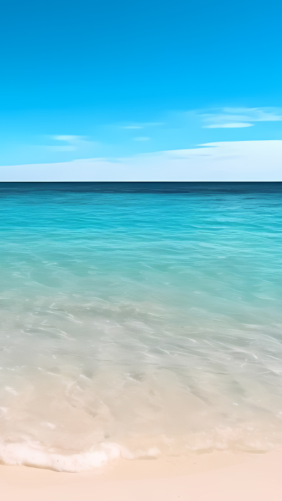碧海蓝天干净的沙滩背景