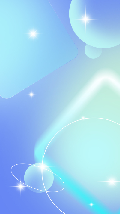 小清新蓝色渐变正方形发光体背景