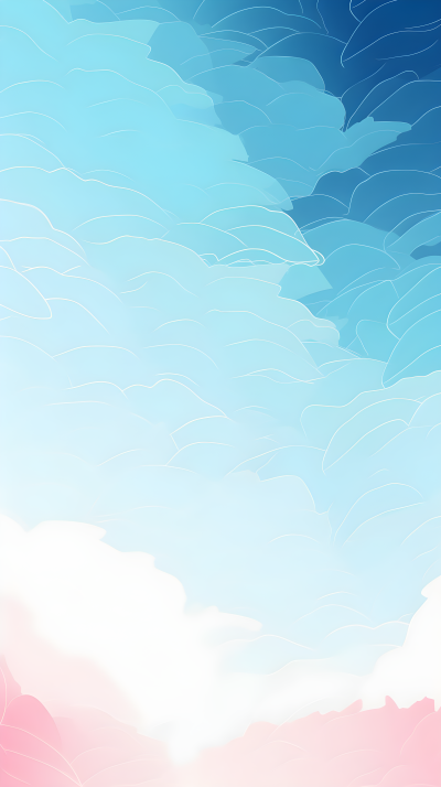 蓝色天空渐变粉红色云朵背景