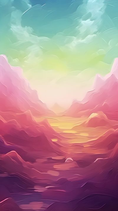 创意设计彩色山脉游戏背景