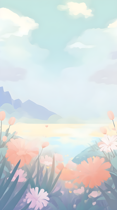 唯美夏日朦胧户外风景背景