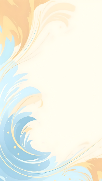 米黄色小清新创意曲线背景