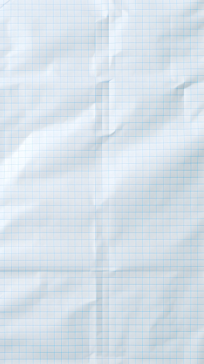 充满折痕的蓝色网格纸背景