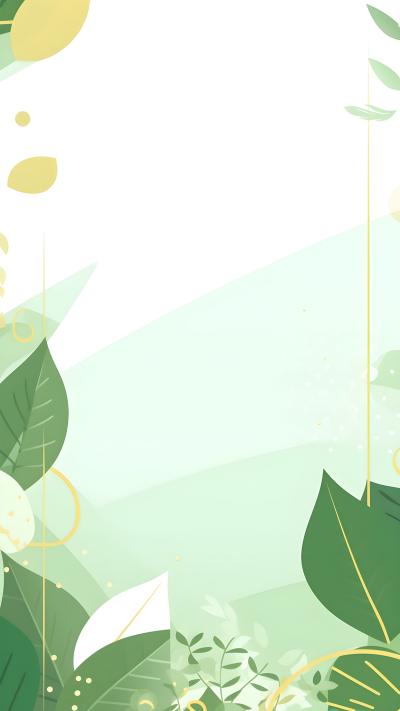 唯美绿色夏季椭圆形叶子背景