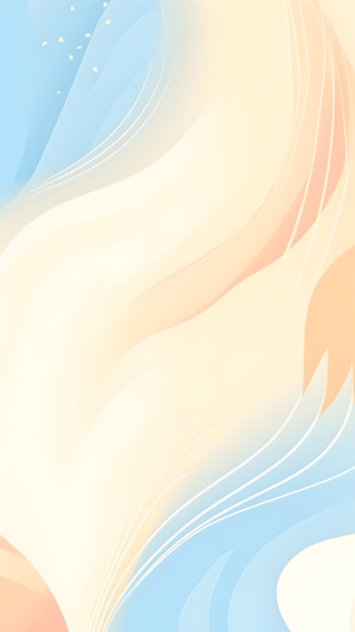 创意米黄色浅蓝色曲线背景