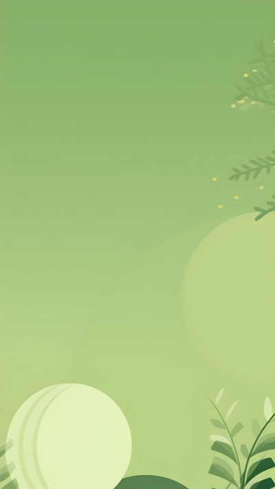 绿色渐变极简风叶片背景