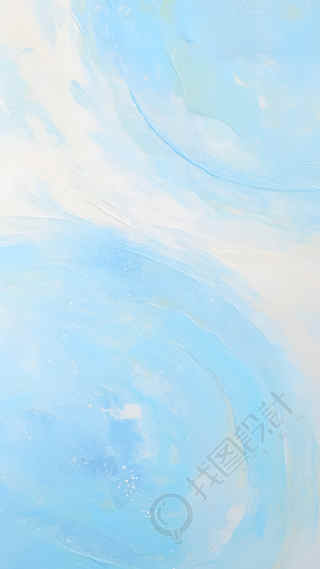 细腻笔触蓝白色油画背景