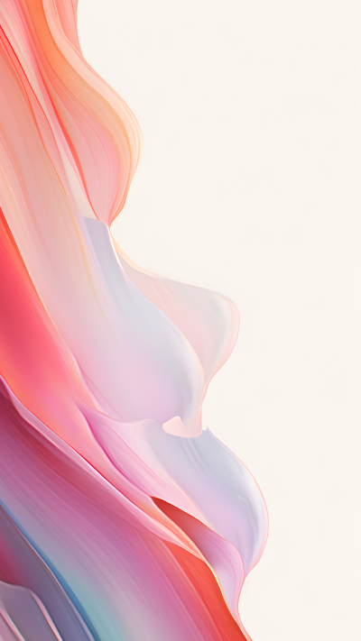 笔触丝滑的橙色油画背景