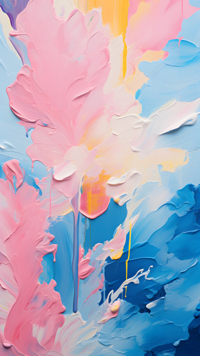 美术生创作彩色油画背景