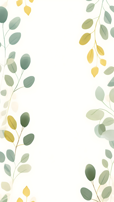 小清新圆片叶子背景