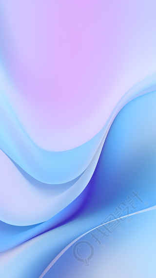 清爽的蓝紫色渐变曲线创意背景