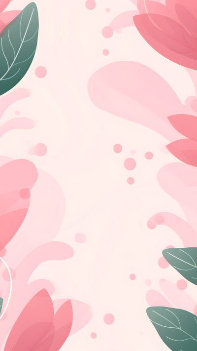 肉粉色深绿色树叶创意背景