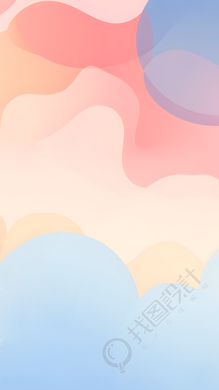 莫兰迪风格粉黄渐变背景