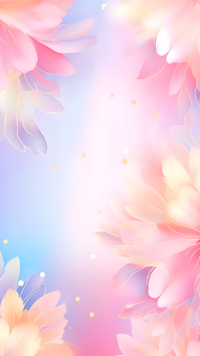 粉色梦幻鲜花抽象背景