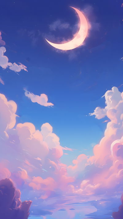 创意漫画风蓝天白云背景