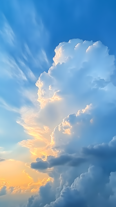 天空下变化多端的白云背景