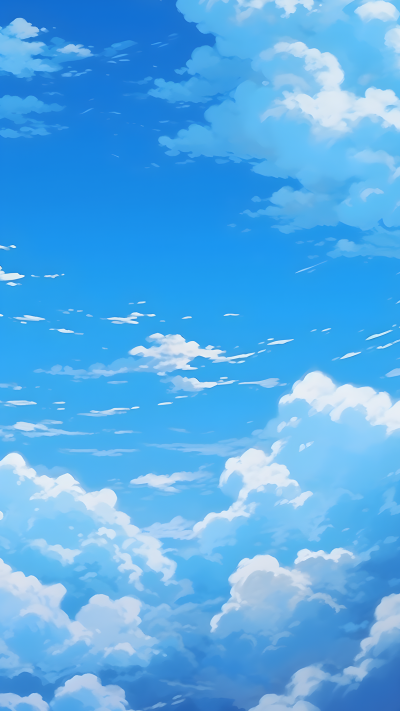 动画片里的蓝天白云背景