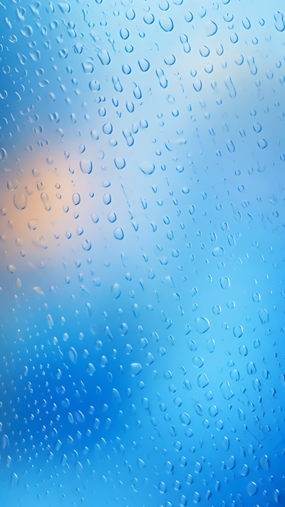 玻璃上的水滴蓝色简约背景