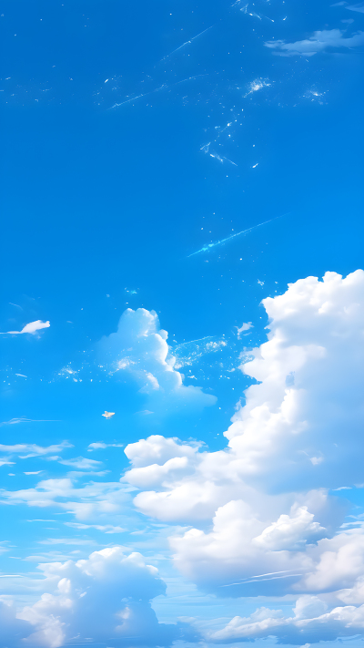 动漫里的蓝天白云背景