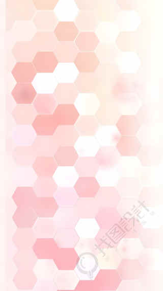 粉色六边形色块渐变背景