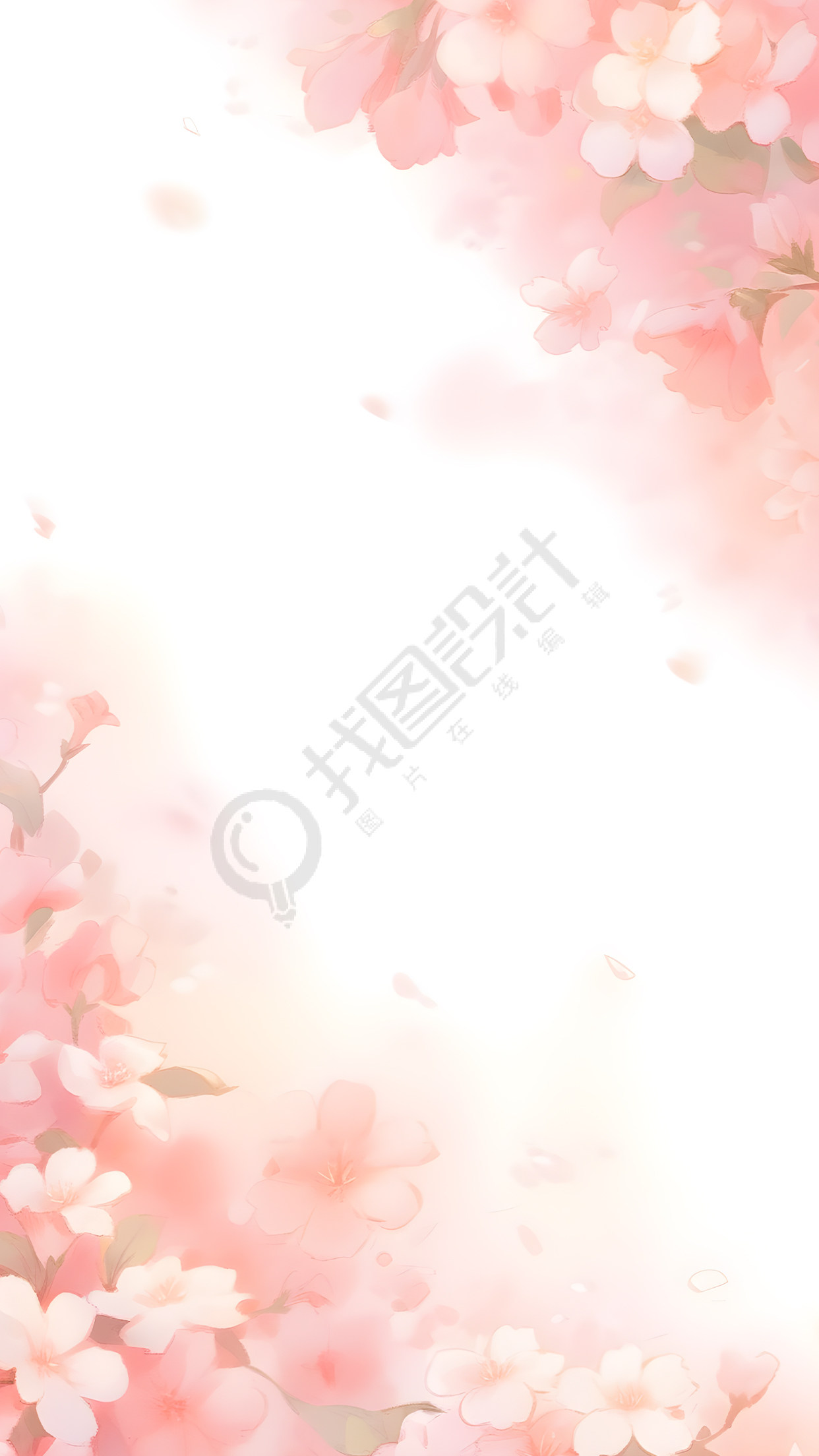 绚烂的粉色花朵背景