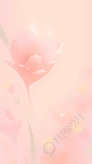 一大朵粉色花朵创意背景