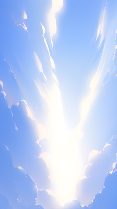 创意蓝色云朵简约背景