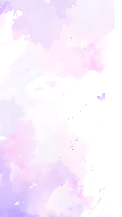 可爱蝴蝶水墨紫色背景