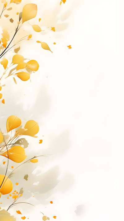 秋风吹黄了树叶唯美背景