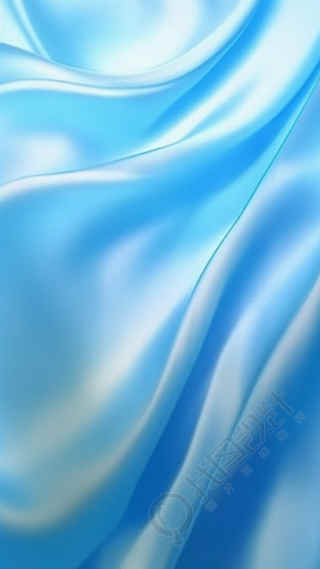 蓝色丝绸质感光影背景图